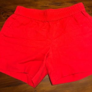 JCrew Elastic Waist Red Shorts Size 4